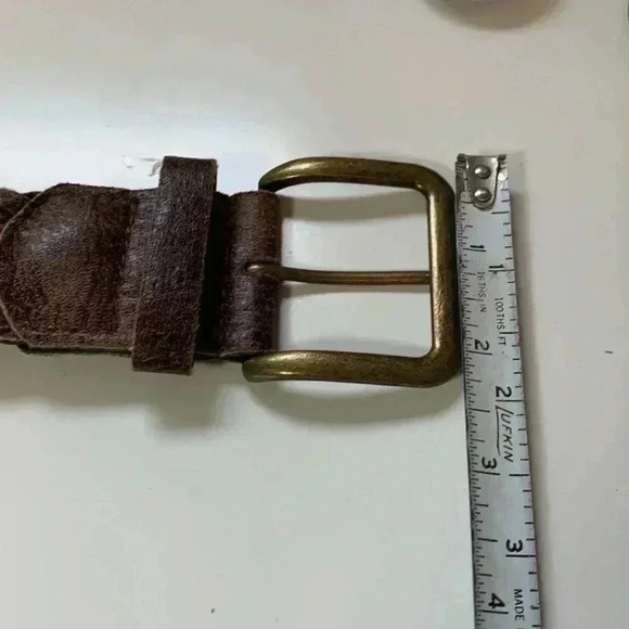 Source unknown distressed leather belt, vintage look - Picture 11 of 13